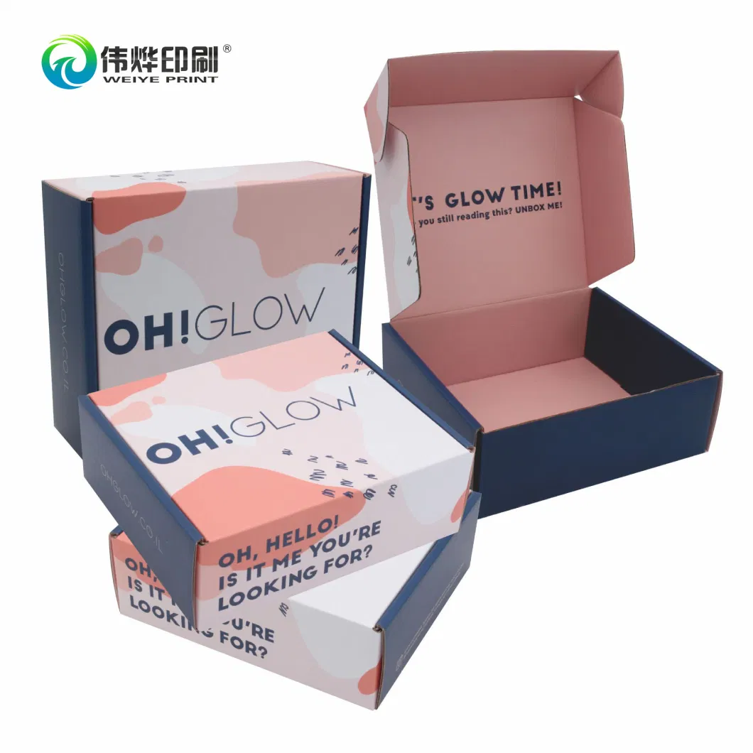 Custom Logo Fashion Promotional Retail Paper Printing Packaging Gift Box Printing Corrugated Kraft Cardboard Mailer Shipping Box