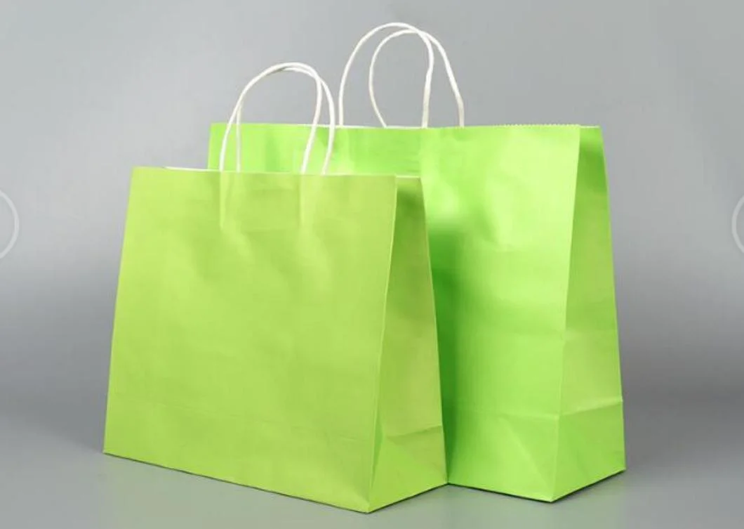 Customised Printing Design Logo OEM Big Recycled Large Retail Bolsas Papel Kraft Gift Paper Shopping Bags with Handle