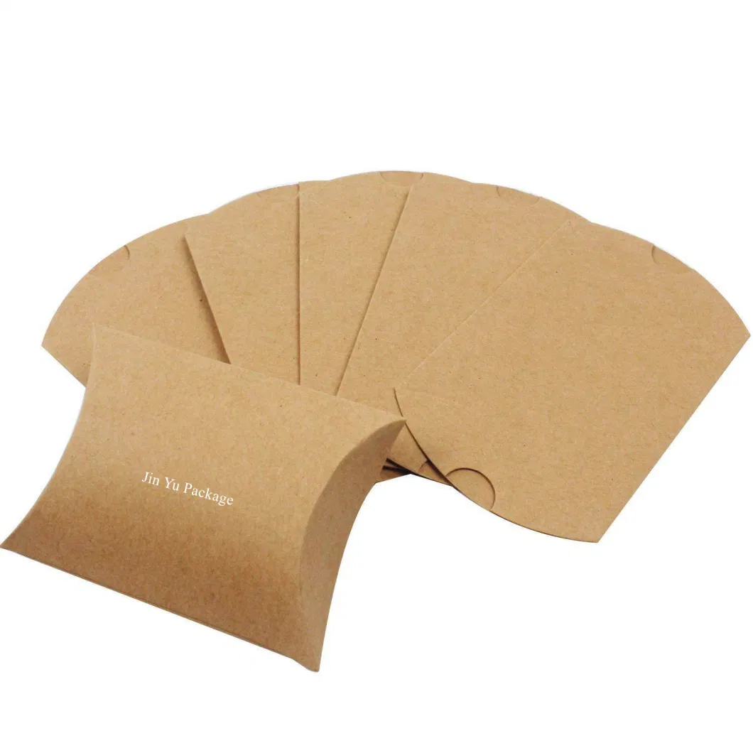 Custom promotion Kraft Paper Gift Pillow Jewelry Packaging Boxes Wholesale