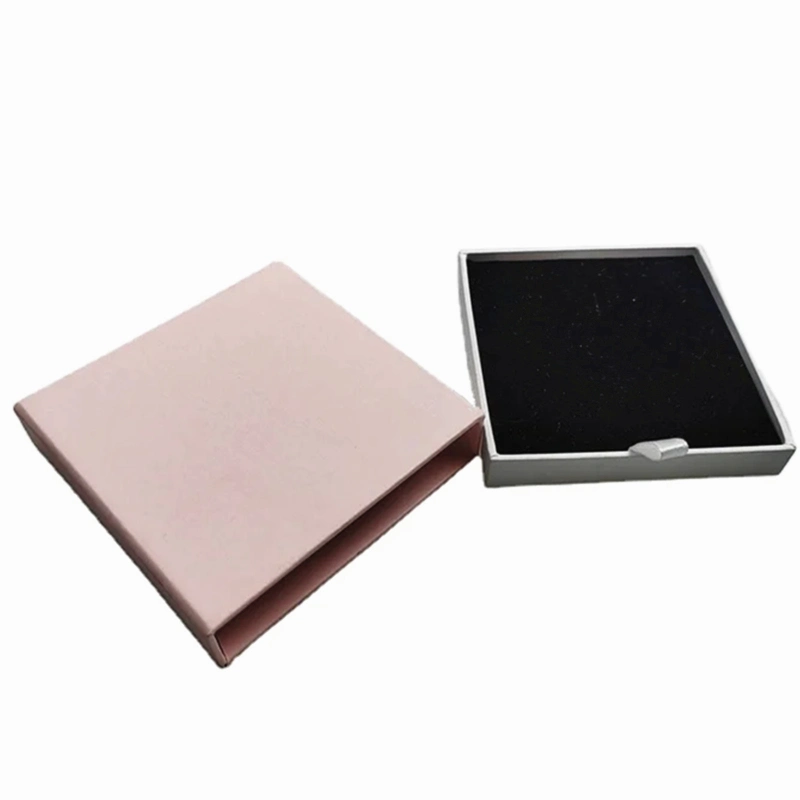 Wholesale Custom Logo Print Pink Slide Drawer Paper Jewelry Box for Necklace