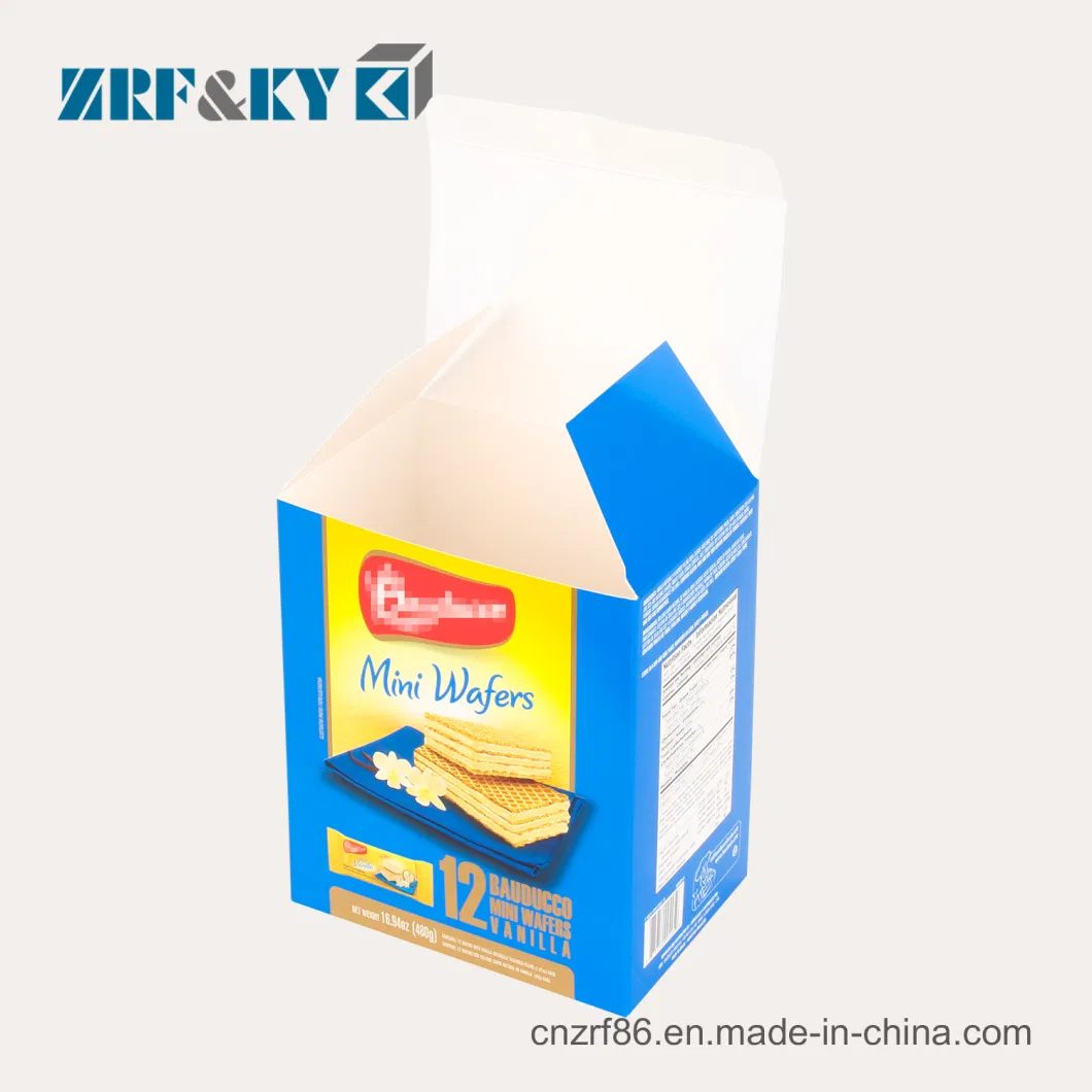 Custom Printed Food Grade Foldable Paper Packaging Kids Snack/Cookies/Biscuits Boxes