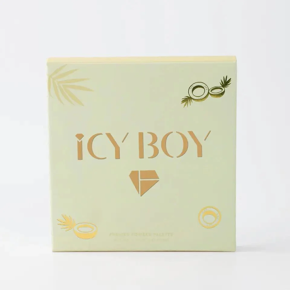 Custom Logo Print Mini Beige Eye Shadow Paper Packaging Box