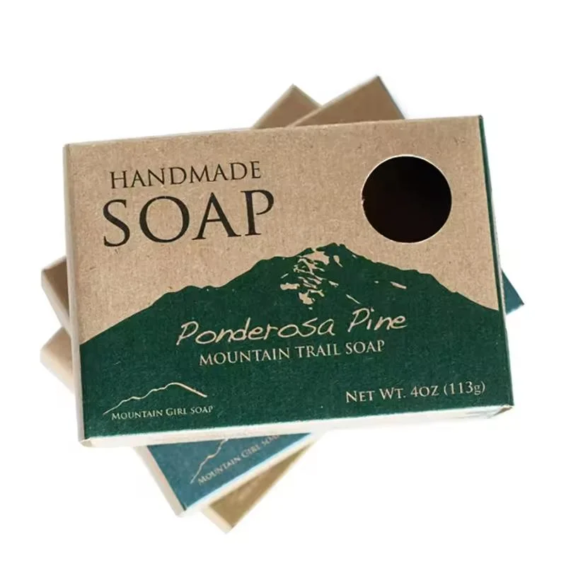 2021 Eco Friendly Biodegradable Custom Logo Design Printed Kraft Paper Soap Bar Packaging Box