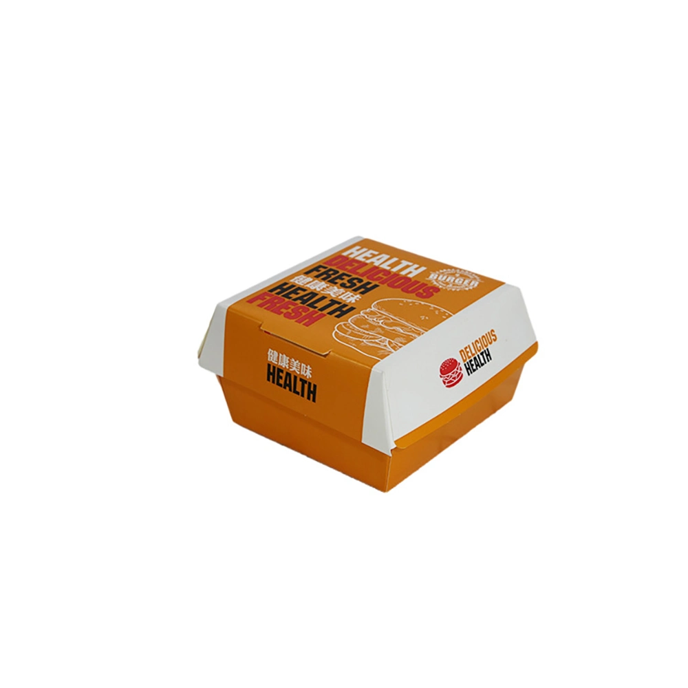 Factory Promotion Paper Burger Box Standard Size for Cardboard Paper Hamburger Box