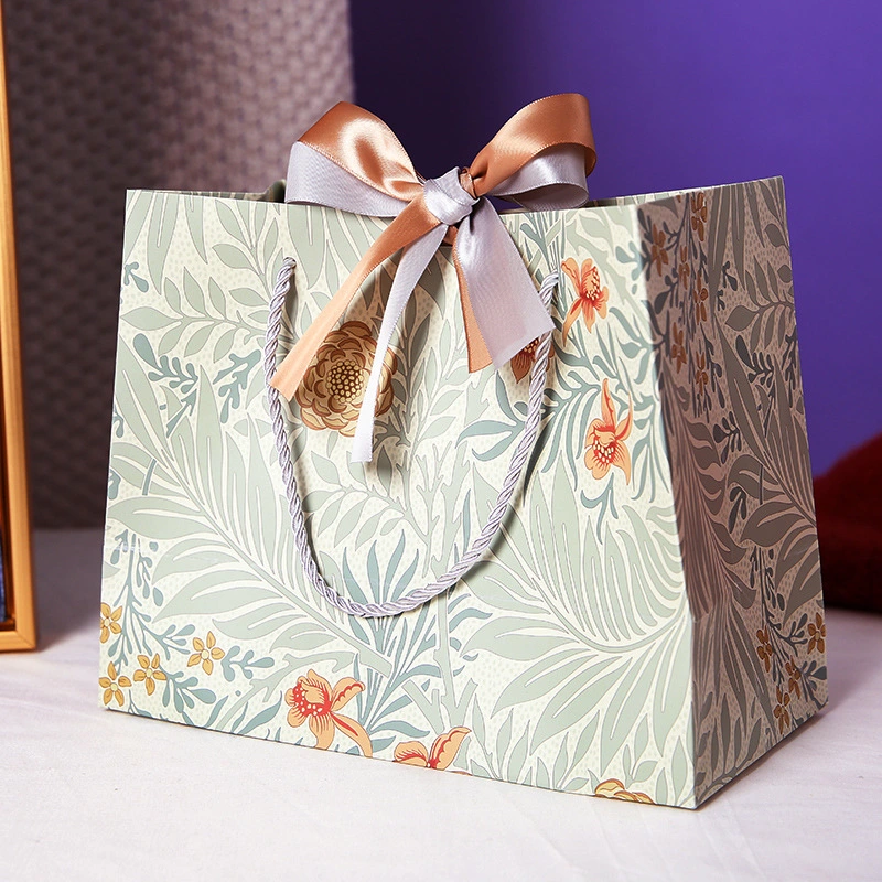 Foldable Cardboard Paper Party Gift Bag for Shopping, Wedding, Birthday, Mother&prime;s Day