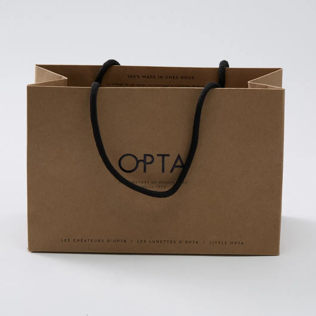 Kraft Paper Shopping Bag with Nylon Rope Handles