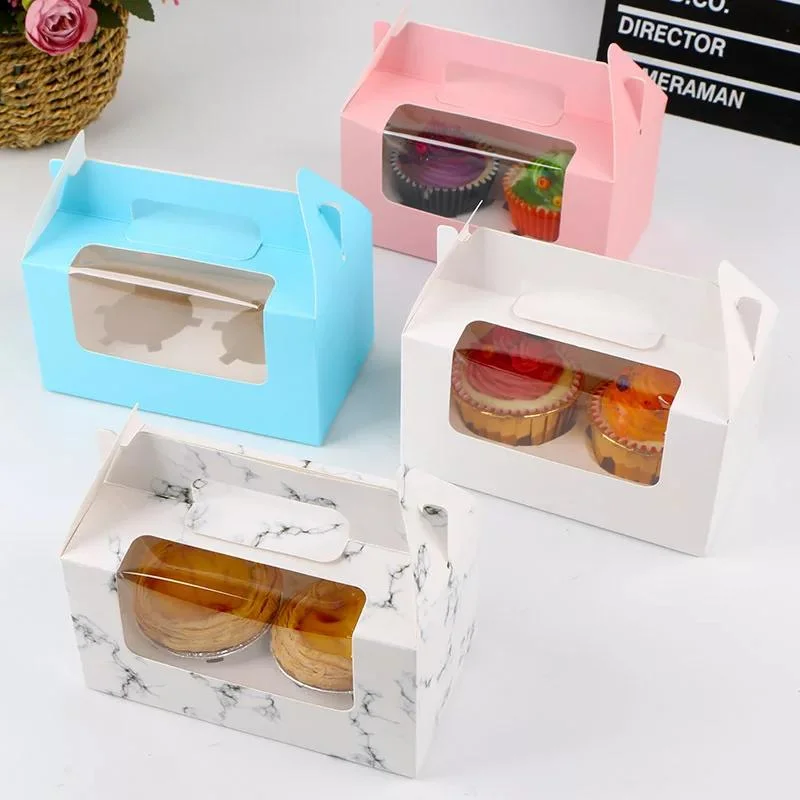 Custom Design Size Cookie Cupcake Packing Kraft Card Boxes