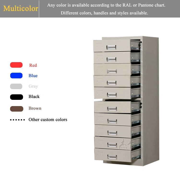 Ten Drawers Cabinet Tall Chest of Drawers Thin Storage Cabinet