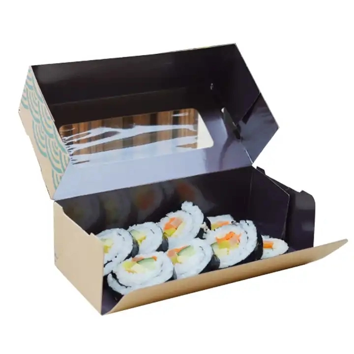 Customized Logo Printing Food Grade Paper Box Sushi Takeaway Box