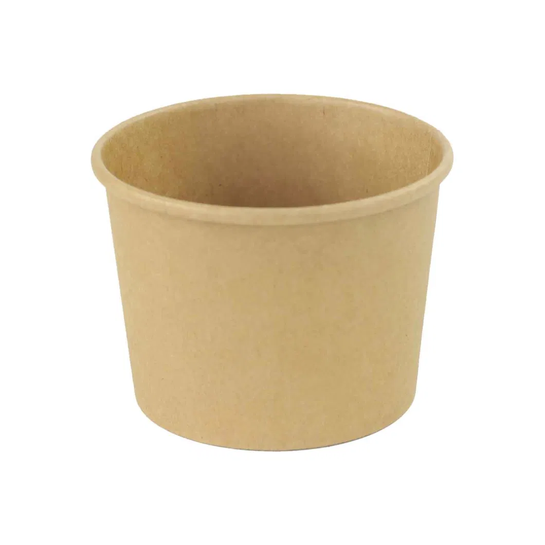 Factory Wholesale High Quality Disposable Deluxe Kraft Paper Food Container/Bowl with Lid