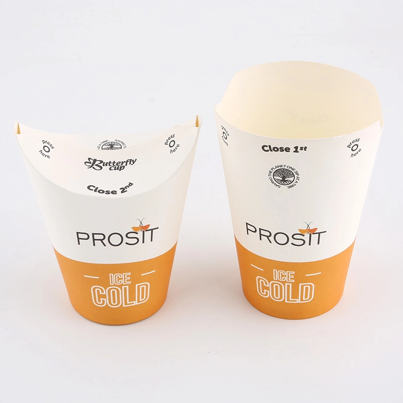 Disposable Wholesale Custom Printed Logo Kraft Paper French Fries Cups Charcuterie Container Takeaway Packaging