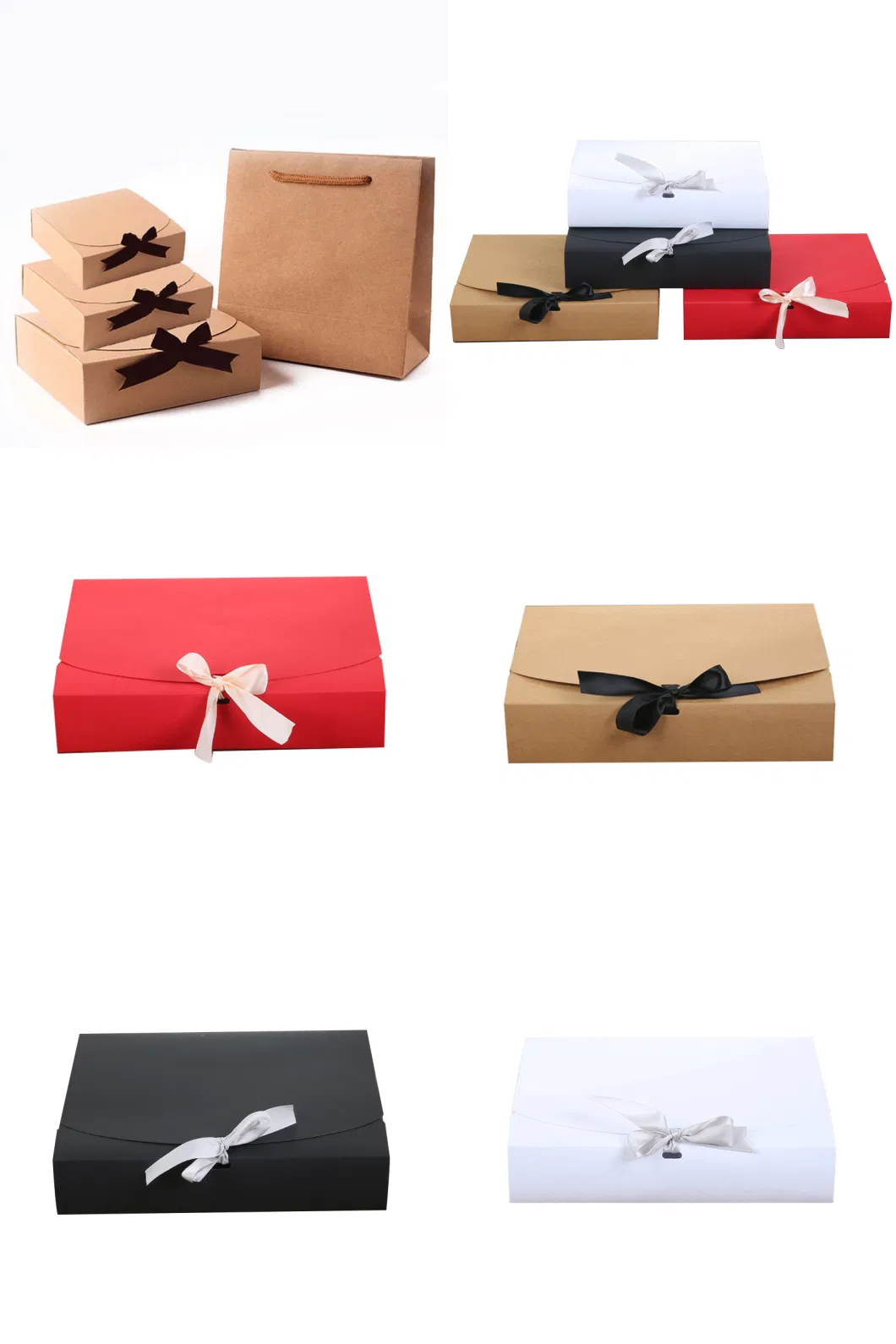 Luxurious Brown Sock Underwear Paper Box Wholesale with Ribbon Small Custom Print Wedding Decorative Cardboard Gift Packaging Boxes