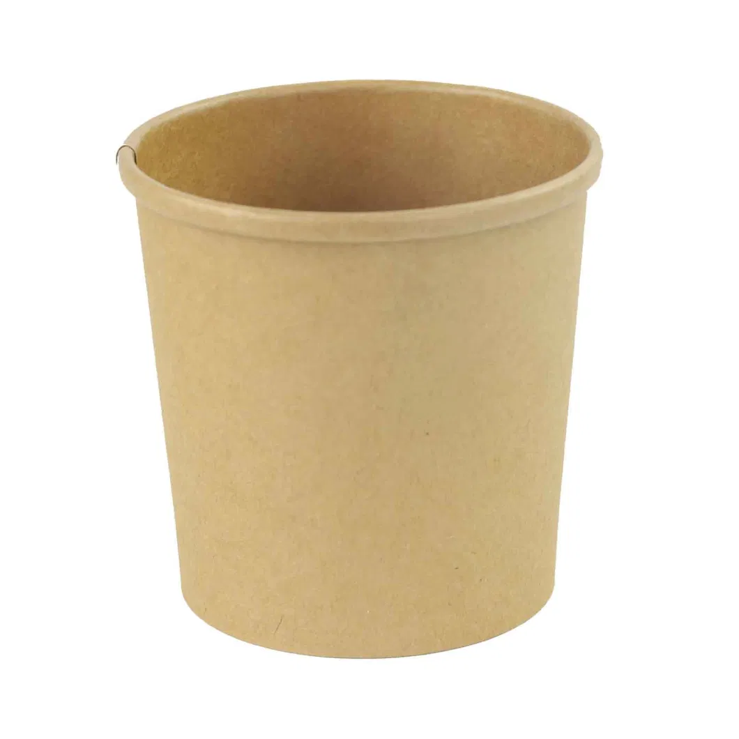 Factory Wholesale High Quality Disposable Deluxe Kraft Paper Food Container/Bowl with Lid