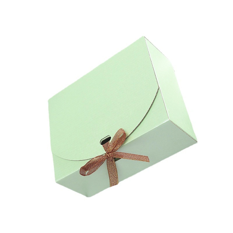 Luxury High Custom Logo Printed Closure Eco-Friendly Kraft Paper Jewelry Packaging Gift Box with Ribbon