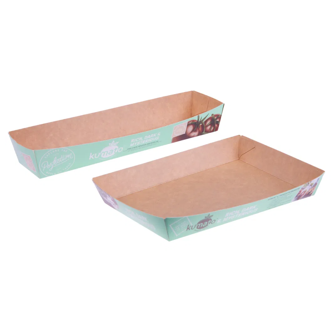 Customized Green Food Grade FSC Cardboard Paper Burger Box Food Container for Fast Food