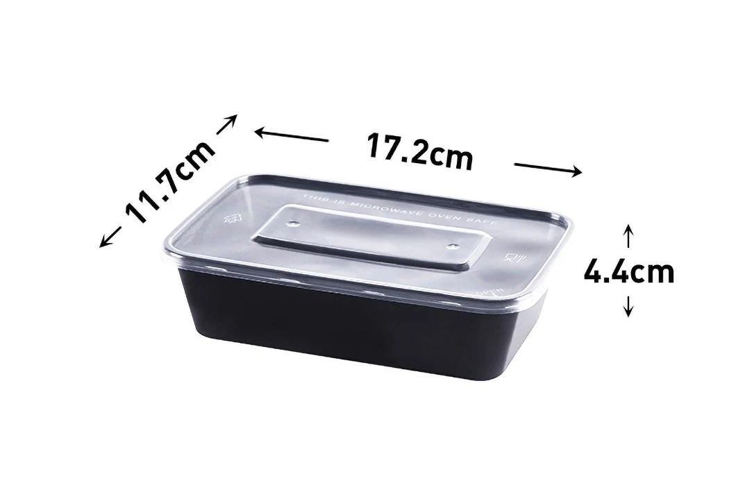 Rearun Disposable Paper Lunch Box Manufacturing Plastic Lunch Box Disposable China Rectangle Disposable Plastic Container for Food Takeaway