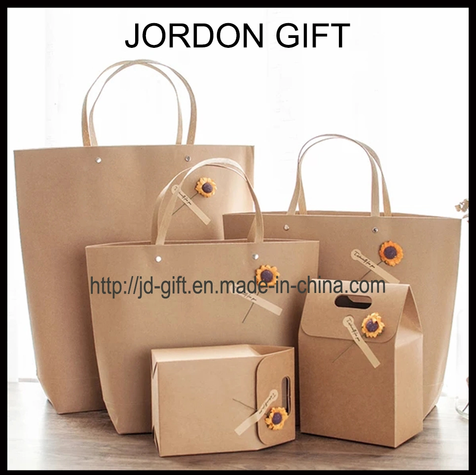 Color Kraft Paper Gift Bag with Twisted Handle