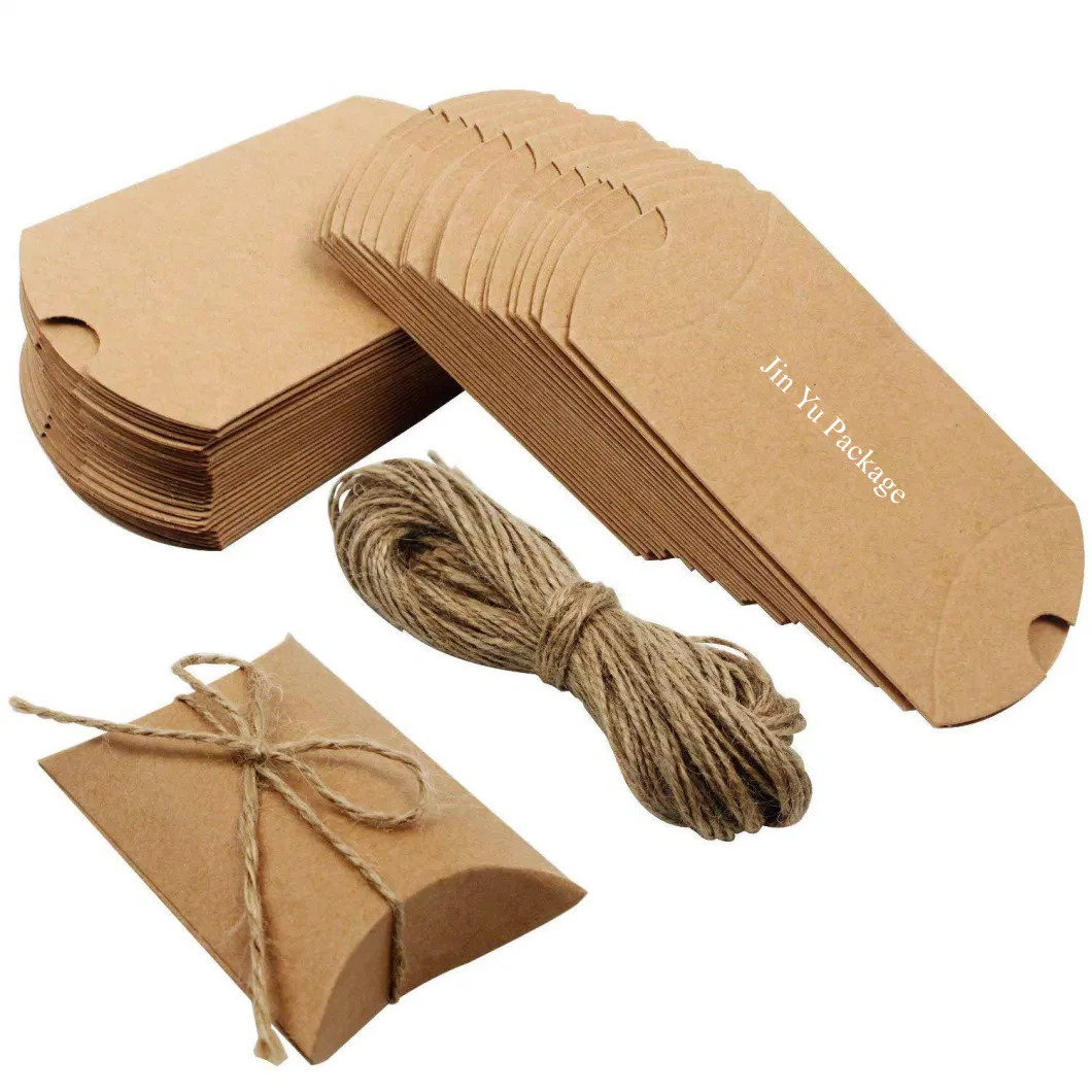 Custom promotion Kraft Paper Gift Pillow Jewelry Packaging Boxes Wholesale