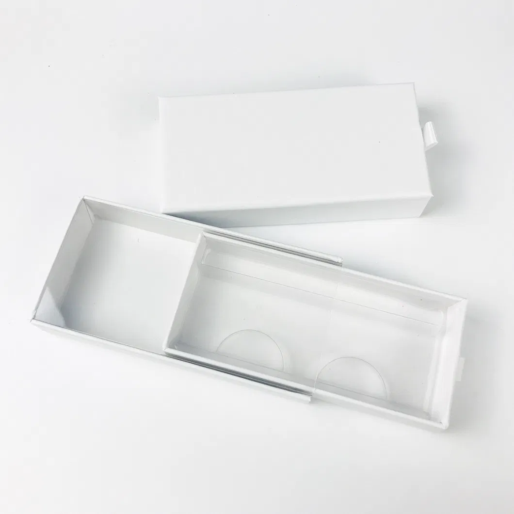 Custom Eyelashes Package Box Clear Window PVC Plastic Drawer Empty Lash Gift Package High Standard Pink Paper Box with Window