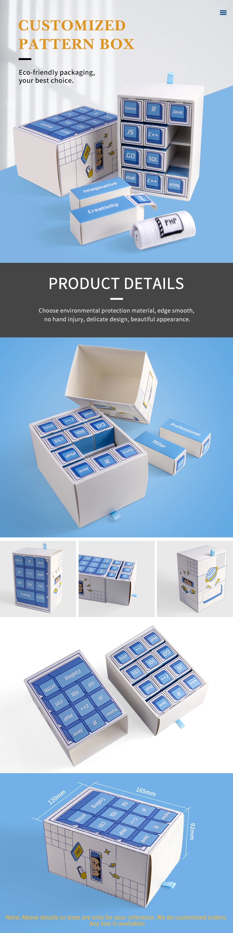 Firstsail Delicate Appearance Sliding Drawer Sock Box Gift Clothes Underwear White Paper Card Box