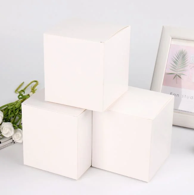 Best Selling 7*7*7cm White Paper Folding Square Small Paper Box