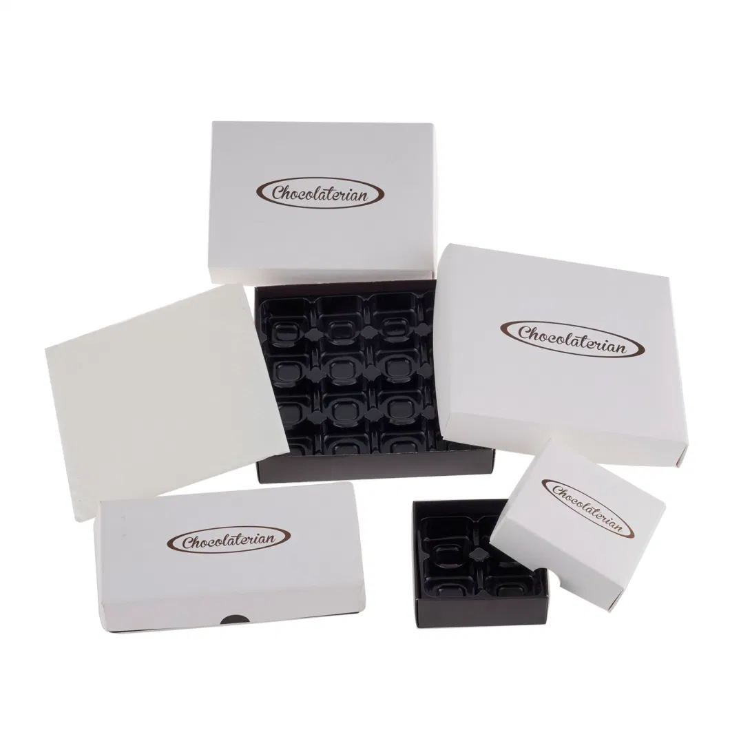 Custom Logo Chocolate Christmas Gift Retail Fast Food Packaging Paper Box with Plastic Insert