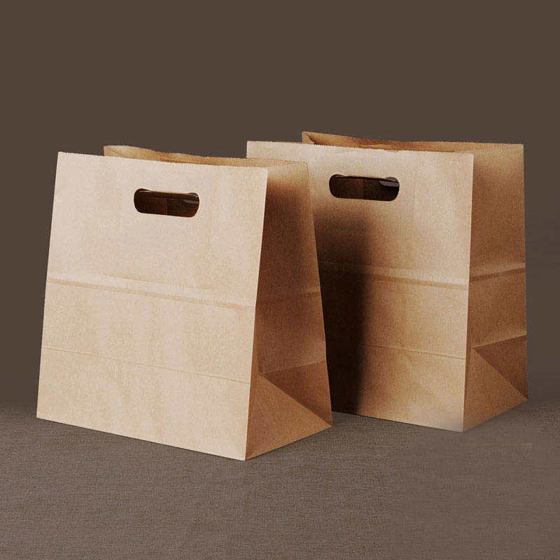 Brown Kraft Paper Takeaway Carrier Bag Large 10&quot;X 15.5&quot;X 12&quot; Paper Bag