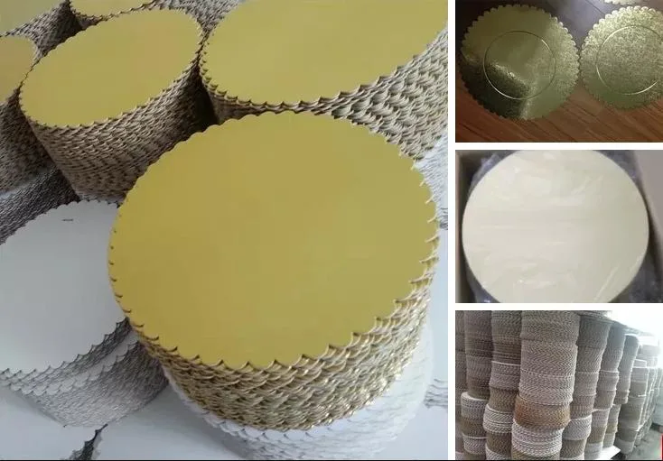 Corrugated Cake Boards Cardboard Custom Cake Tools 12 14 Inch MDF Cake Bases White Paper Box Greaseproof Paper Gold Cakeboard