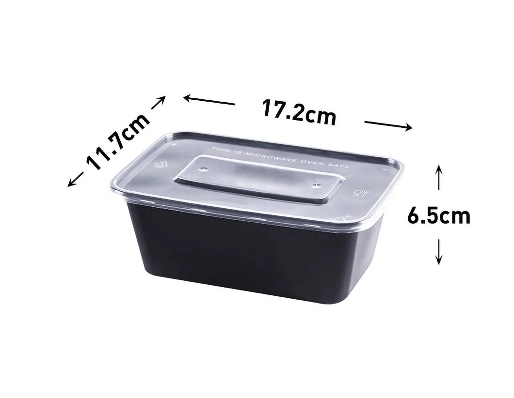 Rearun Disposable Paper Lunch Box Manufacturing Plastic Lunch Box Disposable China Rectangle Disposable Plastic Container for Food Takeaway