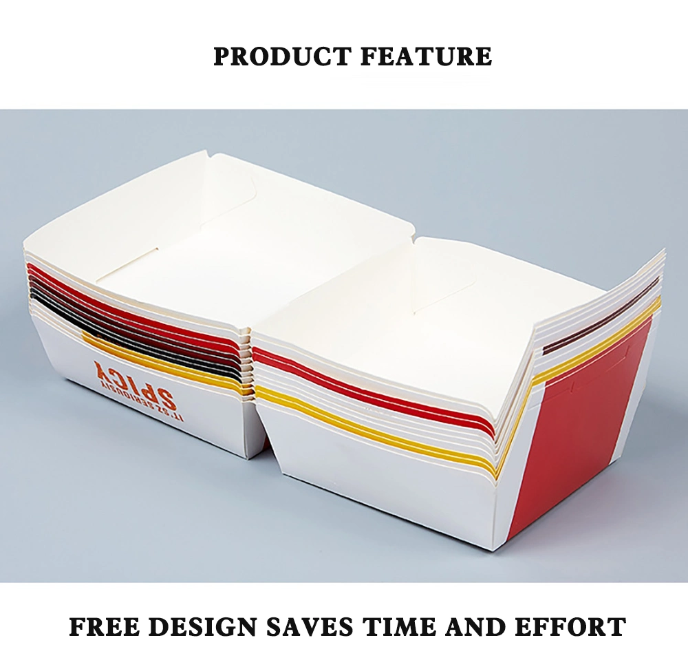 Custom Disposable Food Grade Foldable Cardboard Hamburger Packaging Box Food Packaging Box