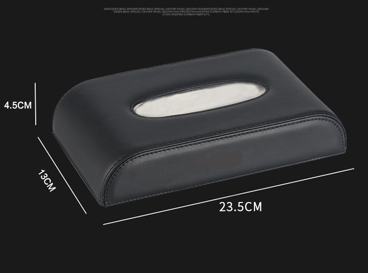 Leather PU Cover Square Holder Hotel for Cars Tumbled Hanging PVC Backseat Bedroom Carbon Facial Car Paper Tissue Box