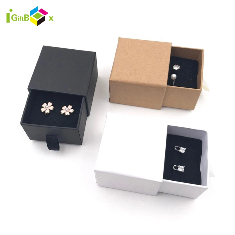 Black Small Paper Bracelet Jewelry Box with Logo