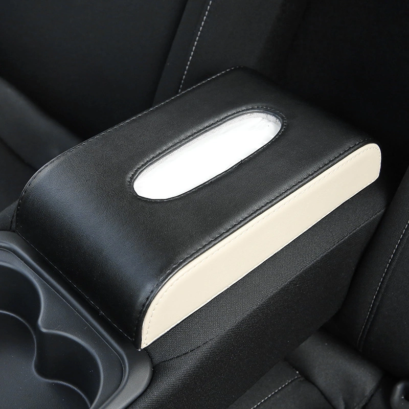 Leather PU Cover Square Holder Hotel for Cars Tumbled Hanging PVC Backseat Bedroom Carbon Facial Car Paper Tissue Box