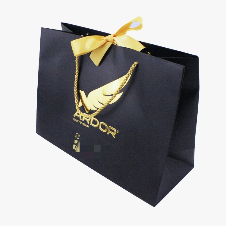 Luxury Custom Craft Gift Packaging Printed Shopping Brown Kraft Paper Bag