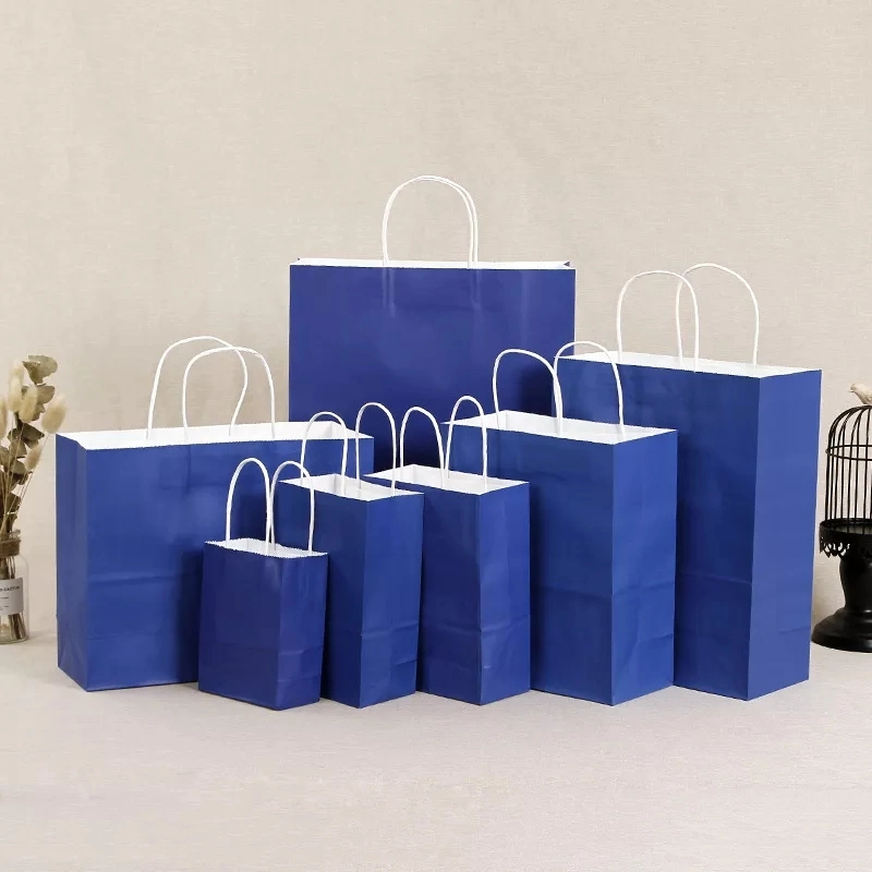 Custom Recyclable Brown Kraft Paper Bags Paper Storage Bread Candy Party Lunch Flat Bottom Paper Bag Takeout Bags