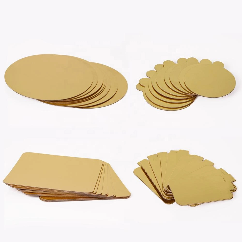 Corrugated Cake Boards Cardboard Custom Cake Tools 12 14 Inch MDF Cake Bases White Paper Box Greaseproof Paper Gold Cakeboard