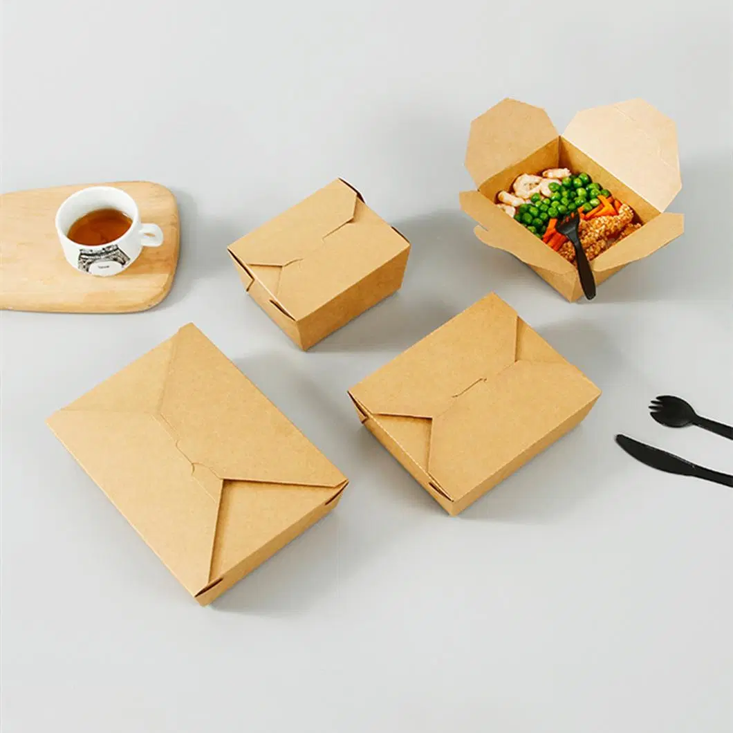 Kraft Paper Salad Sushi Snacks Disposable Food Packaging Box