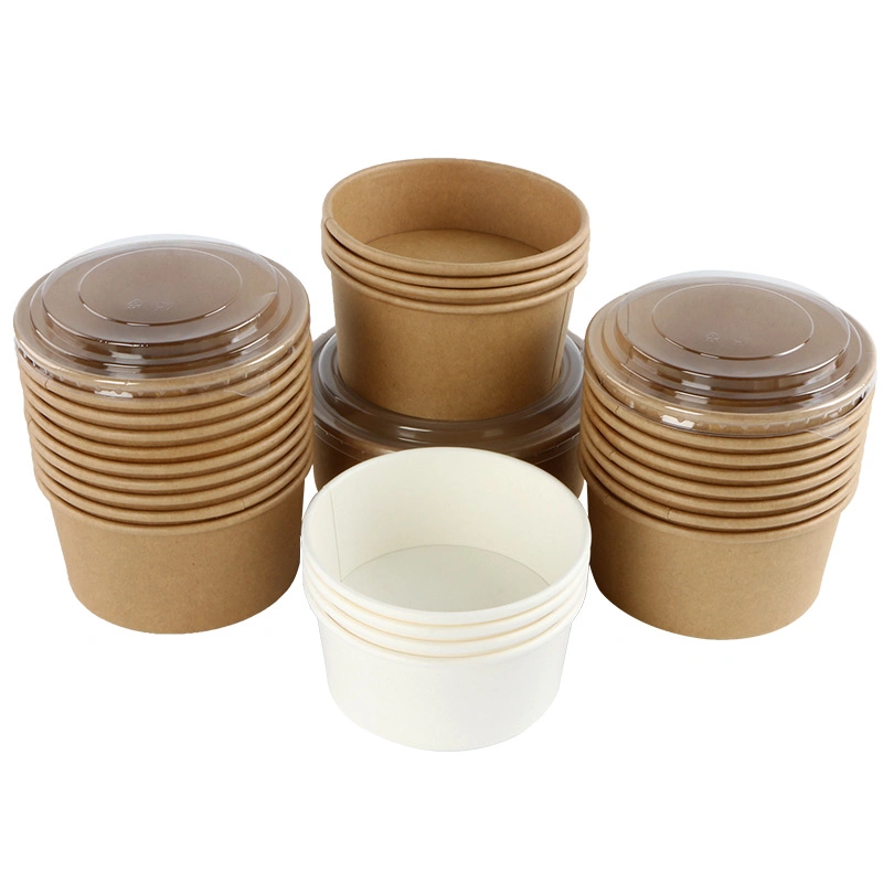 Disposable 100% Biodegradable Compostable Eco-Friendly Takeaway Take out Bento Box Soup Salad Paper Bowl Food Container