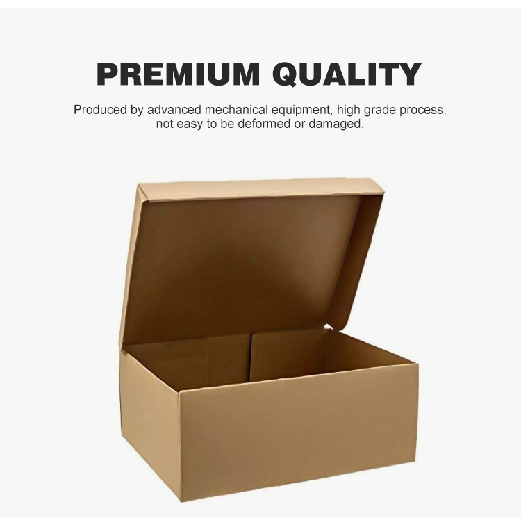 Premium Paper Shoe Box Packaging Brown Kraft Cardboard Favor Boxes for Party Wedding Thanksgiving Gift