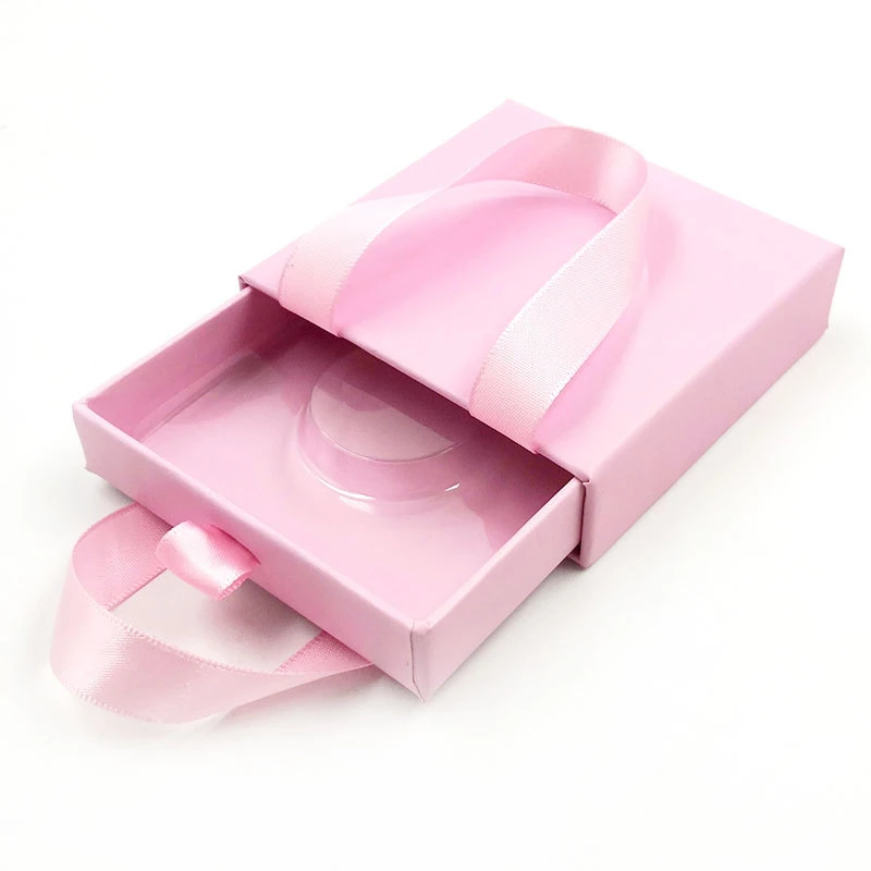 Wholesale Luxury Sliding Drawer Rectangle Lipstick Eyelash Gift Paper Packaging Box with Handle