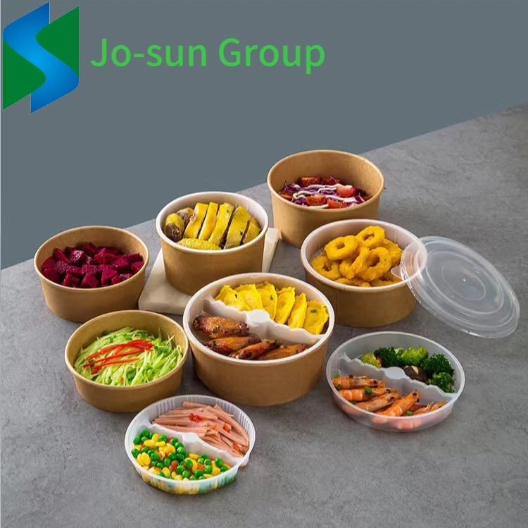 Personalized Food Grade Packaging Custom Printing Round Cardboard Disposasble Paper Bowl Paper Plate &amp; Bowl with Lid