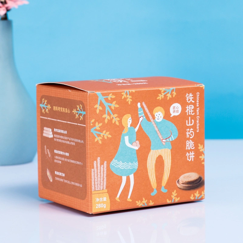 Local Specialty Snacks Folding Paper Box Delicious Yam Cake Kraft Paper Box