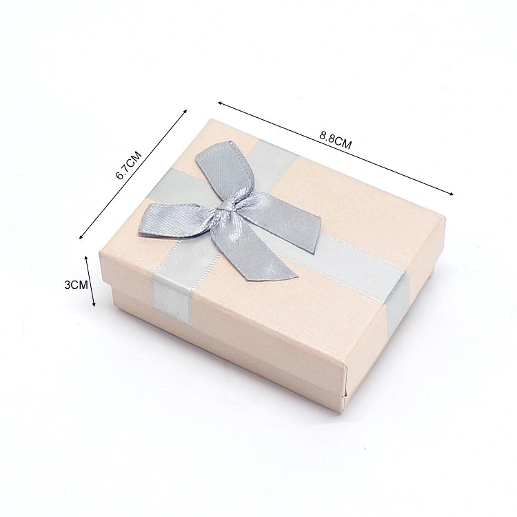 Custom High Quality Hand Made Paper Drawer Top and Base Jewelry Packaging Box with Red Ribbon