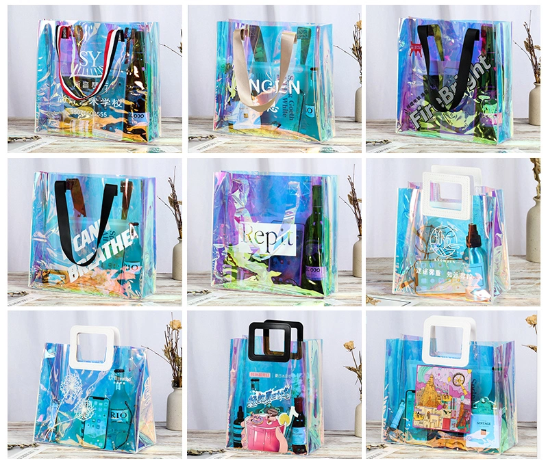 Custom Hologram Handle Bags Hologram Gift Holographic Tote Bag