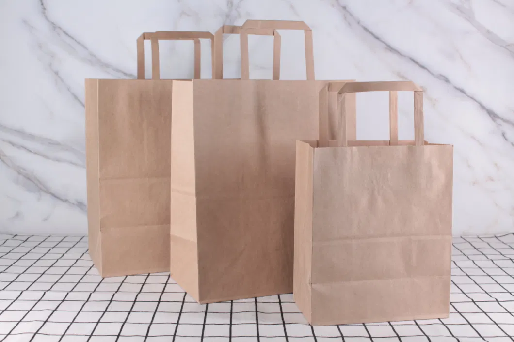 Wholesale Kraft Paper Bag Gift Packaging Shopping Handbag Packing Bags