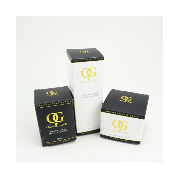 Customize Cosmetic Packaging 300GSM White Cardboard Paper Box