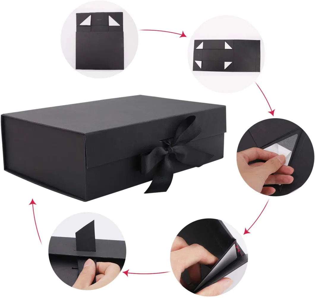 China Manufacturer Wholesale Custom Foldable Packaging Watch Perfume Flower Jewelry Wine Shoes Cardboard Packing Gift Folding Magnetic Box Paper-Gift-Box-Bag