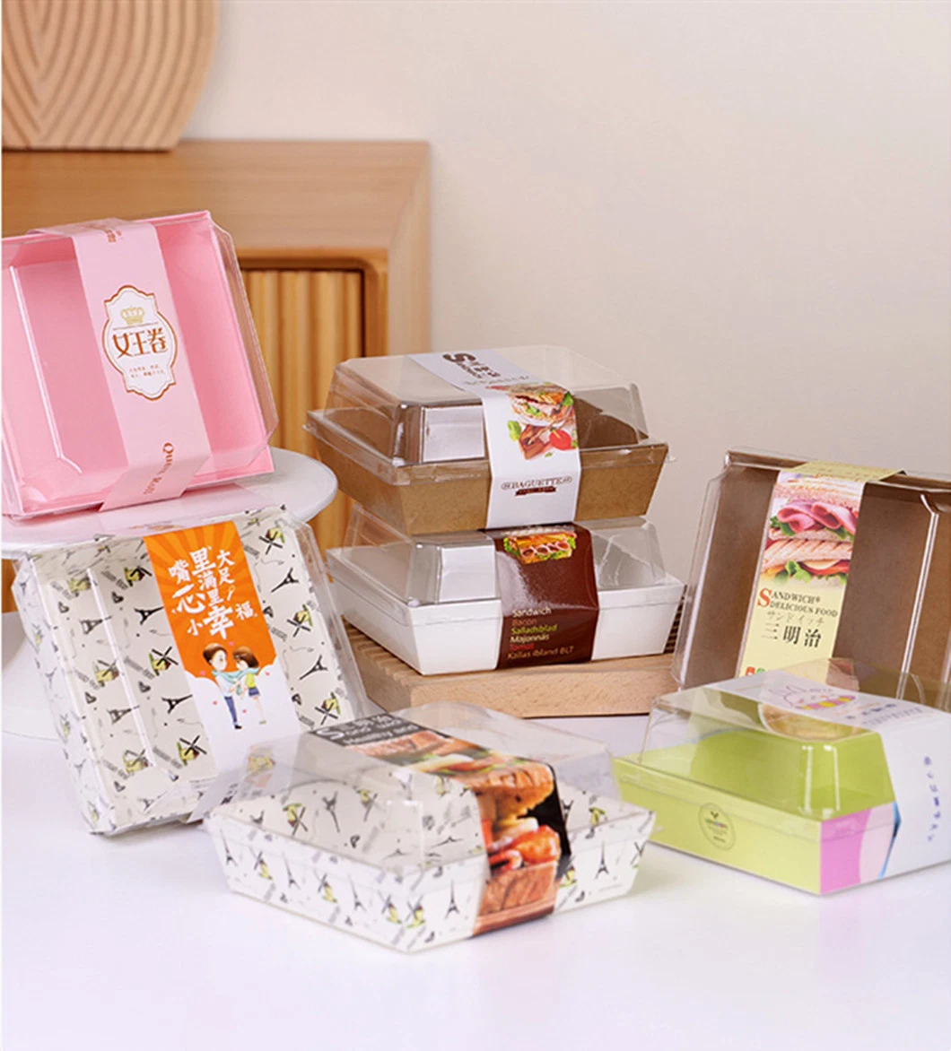 Kraft Paper Salad Sushi Snacks Disposable Food Packaging Box