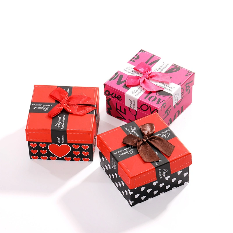 Wholesale Customized Logo Cardboard Jewelry Storage Packaging Paper Gift Box Watch Box with Sponge