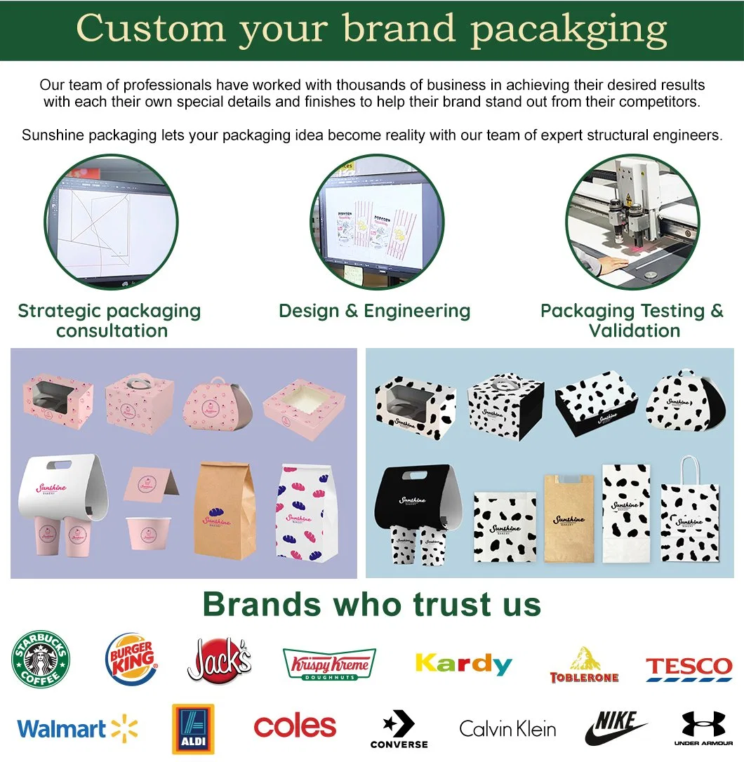 Custom Luxury Takeaway Food Printed Logo Doughnut Biscuit Sweet Pastry Dessert Donut Cookies Packaging Box